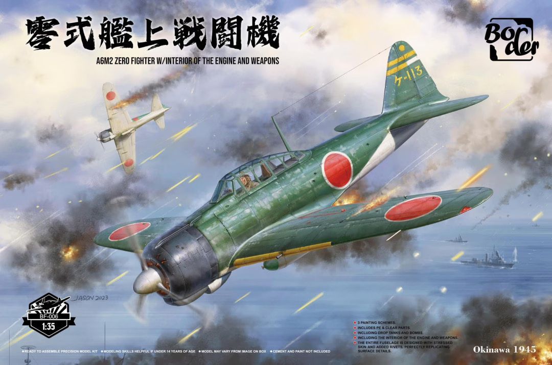 Border Models BMBF006 1/35 Mitsubishi A6M2 Zero Fighter w/ Interior of the Engine and Weapons