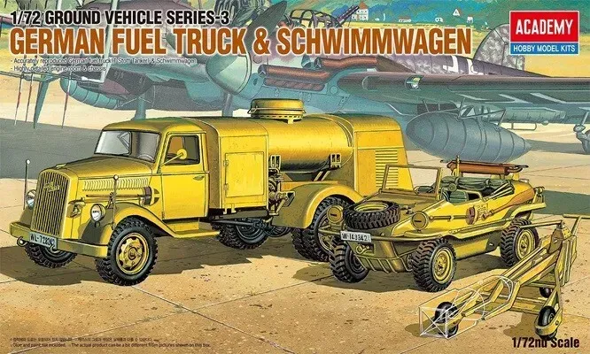 Academy 13401 1/72 Ground Vehicle Series 3 - German Fuel Truck & Schwimmwagen