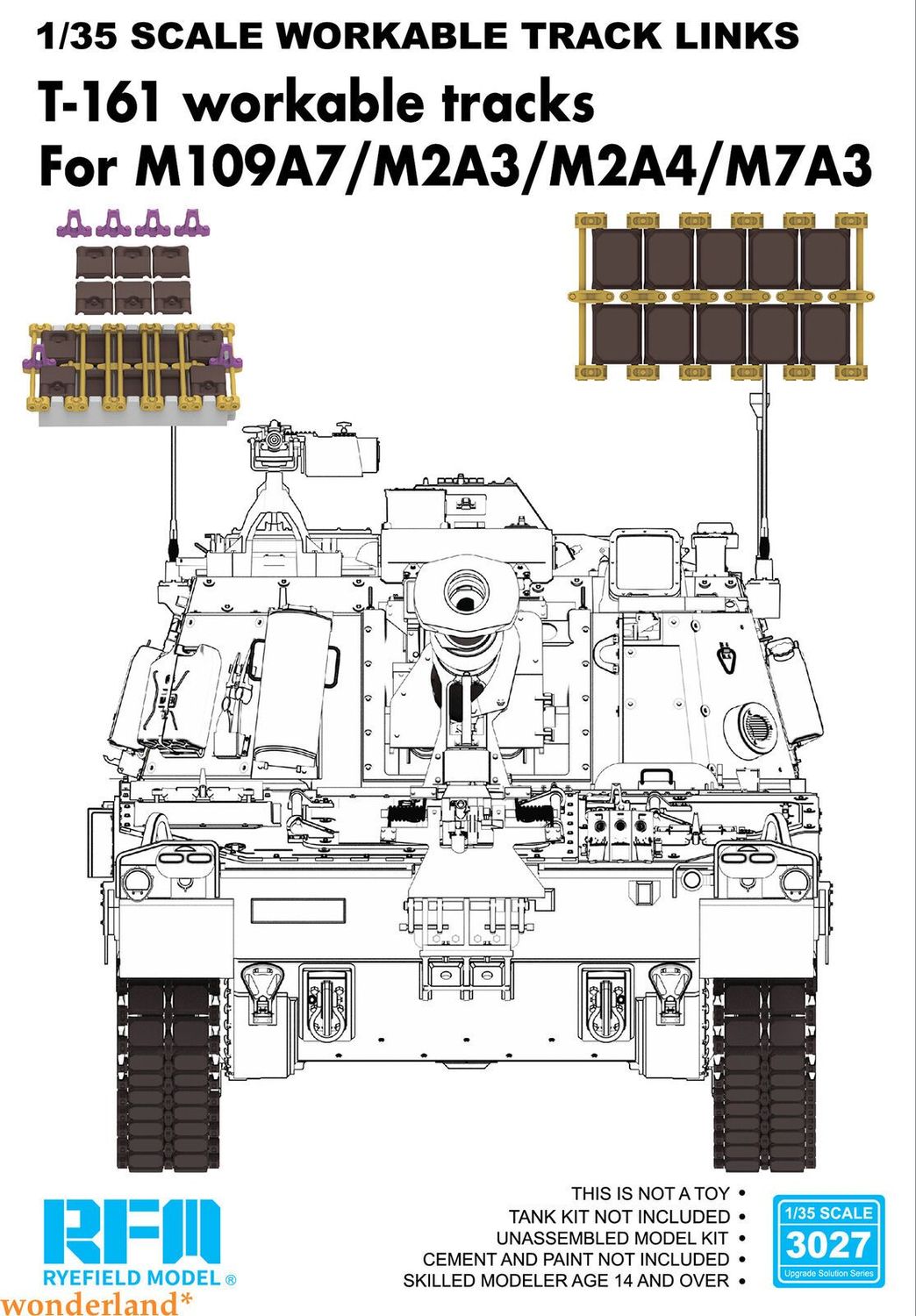 RYEFIELD RM3027 1/35 T-161 Workable Tracks for M109A7/M2A3/M2A4/M7A3