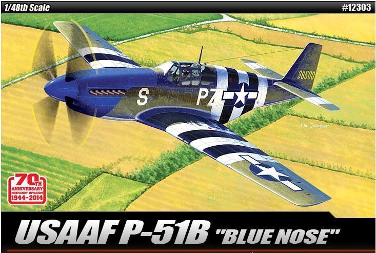 Academy 12303 1/48 USAAF P-51B [Blue Nose]