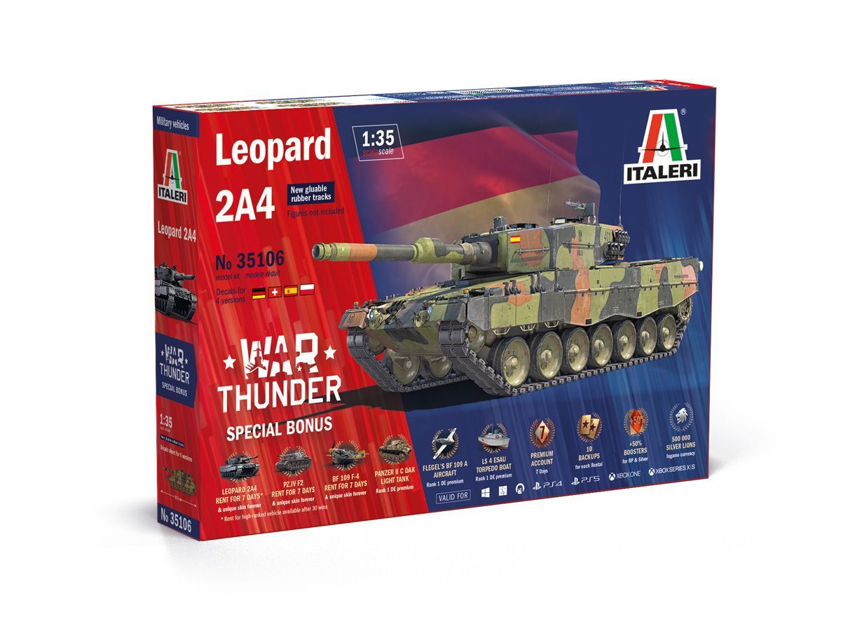Italeri IT35106 1/35 Leopard 2A4 War Thunder w/Special Bonus