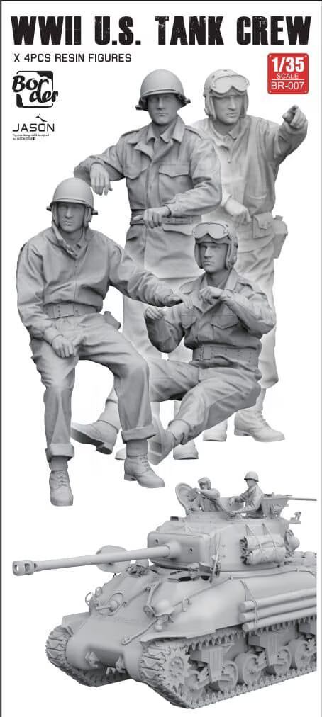 Border Models BMBR007 1/35 WW.II US Tank Crew (4 Resin Figures )
