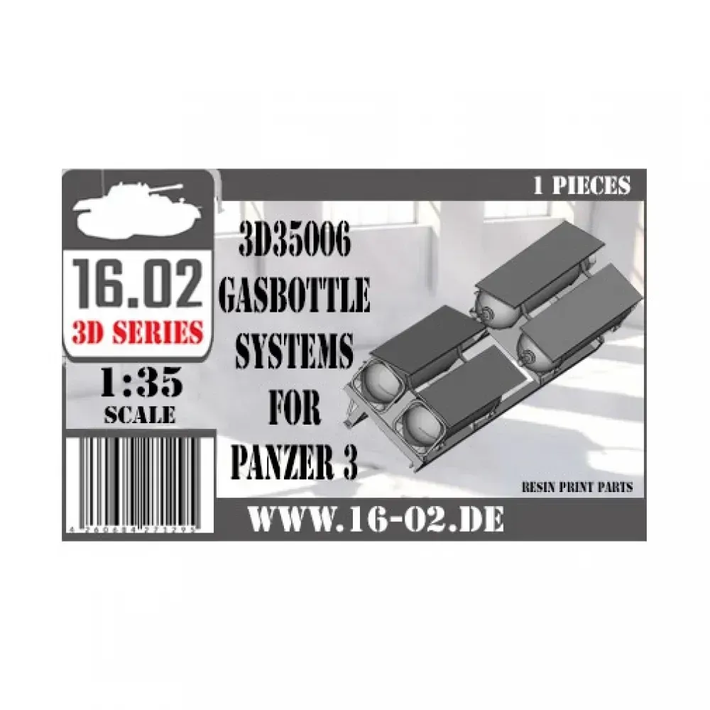 16.02 VK3DF35006 1/35 Gasbottlesystems for Panzer III