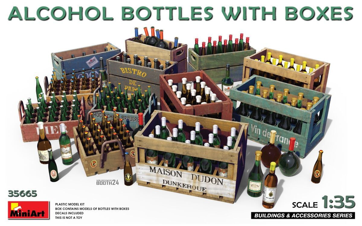 Miniart MA35665 1/35 Alcohol Bottles with Boxes