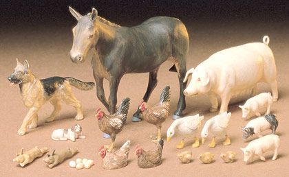 TAMIYA TM35128 1/35 Livestock Set I TAMIYA TM35128 1/35 Livestock Set I