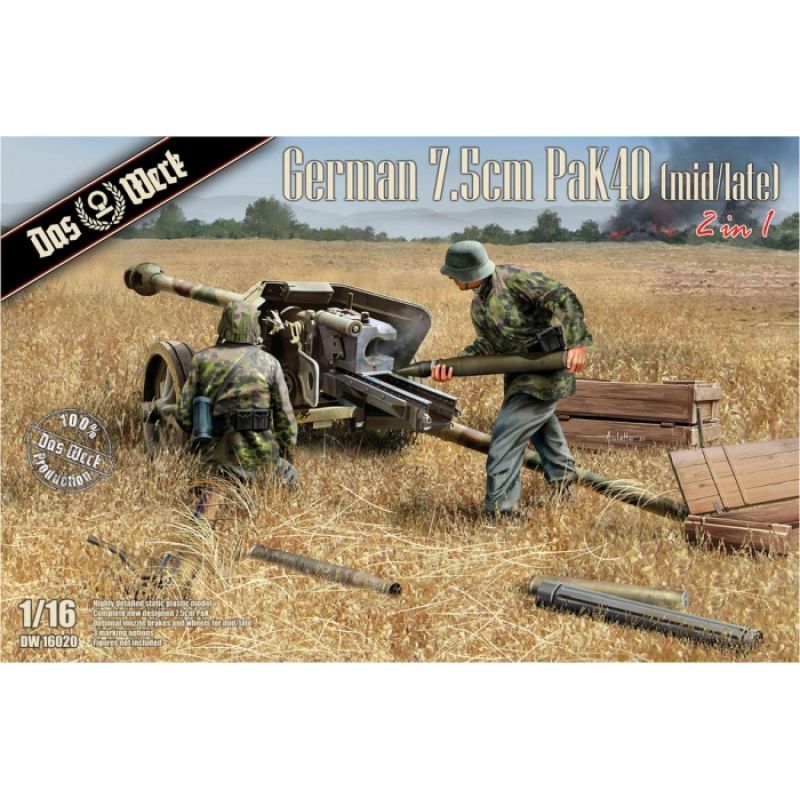 DAS WERK DAW16020 1/16 German 7,5cm Pak 40 ( mid/late ) 2in1 DAS WERK DAW16020 1/16 German 7,5cm Pak 40 ( mid/late ) 2in1
