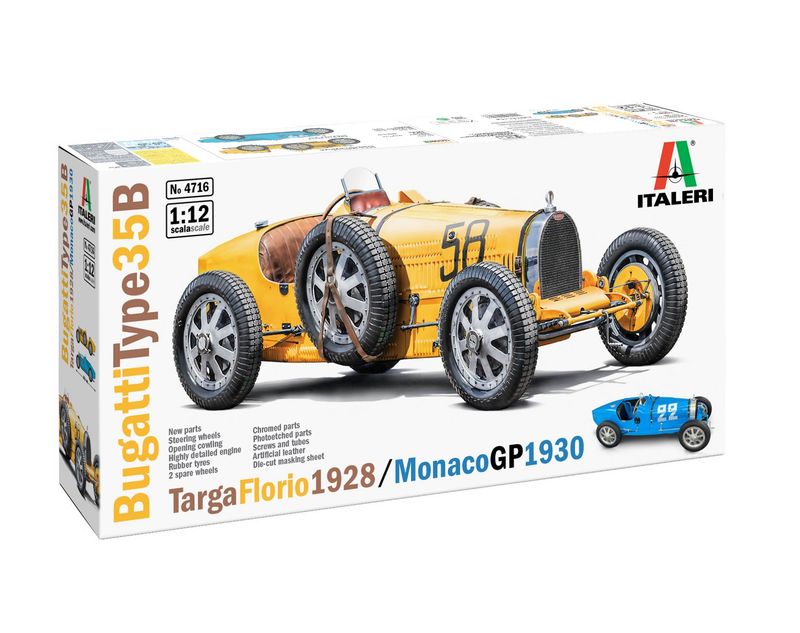 Italeri IT4716 1/12 Bugatti Type 35B - Targa Florio ‘29/Monaco GP ‘30 Italeri IT4716 1/12 Bugatti Type 35B - Targa Florio ‘29/Monaco GP ‘30