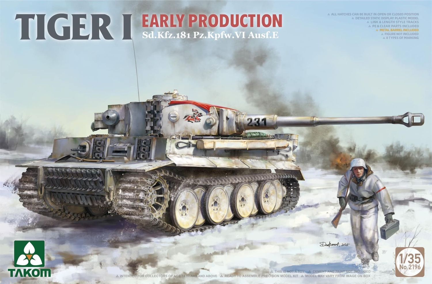 TAKOM TAK2196 1/35 Tiger I Early Production Sd.Kfz.181 Pz.Kpfw.VI  Ausf.E