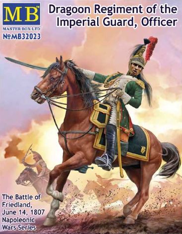 MASTER BOX MB32023 1/32 Dragoon Regiment Of The Imperial Guard - The Battle Of Friedland, June 14, 1807, Officer ( Napoleonic Wars Series ) MASTER BOX MB32023 1/32 Dragoon Regiment Of The Imperial Guard - The Battle Of Friedland, June 14, 1807, Officer ( Napoleonic Wars Series )