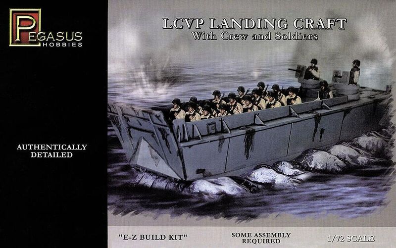 Pegasus PEG7650 1/72 LCVP Landing Craft - w/12 figures & sea base Pegasus PEG7650 1/72 LCVP Landing Craft - w/12 figures & sea base