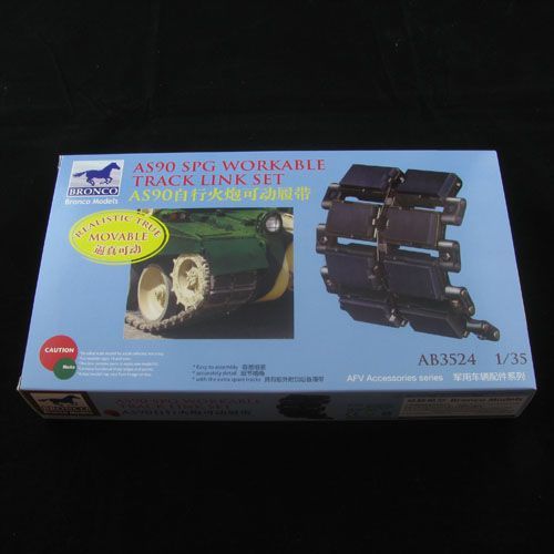 BRONCO AB3524 1/35 AS90 SPG Workable Track Link Set BRONCO AB3524 1/35 AS90 SPG Workable Track Link Set