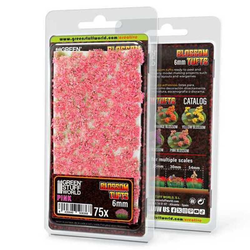Green Stuff World GSW13006 Blossom Tufts , pink - 6mm , 75St. Green Stuff World GSW13006 Blossom Tufts , pink - 6mm , 75St.