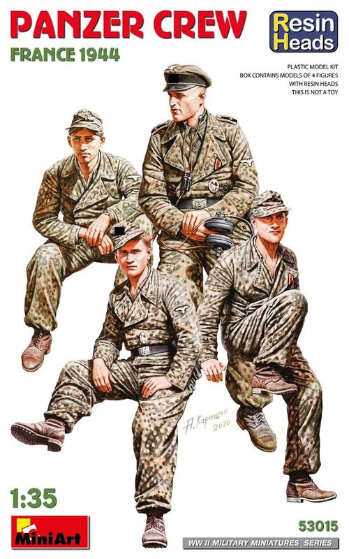 Miniart MA53015 1/35 German WWII Panzer Crew - France 1944 ( Resin Heads / 4 figures ) Miniart MA53015 1/35 German WWII Panzer Crew - France 1944 ( Resin Heads / 4 figures )