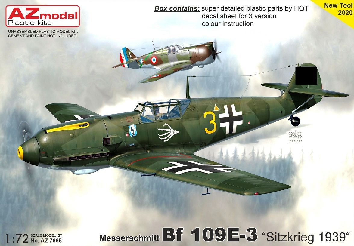 AZ Model AZ7665 1/72 Messerschmitt Me Bf-109E-3 "Sitzkrieg 1939"