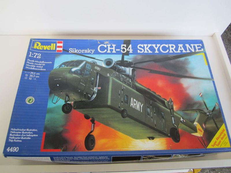 REVELL REV4490 1/72 Sikorsky CH-54 Skycrane - Box mit deutlichen Lagerspuren !! REVELL REV4490 1/72 Sikorsky CH-54 Skycrane - Box mit deutlichen Lagerspuren !!