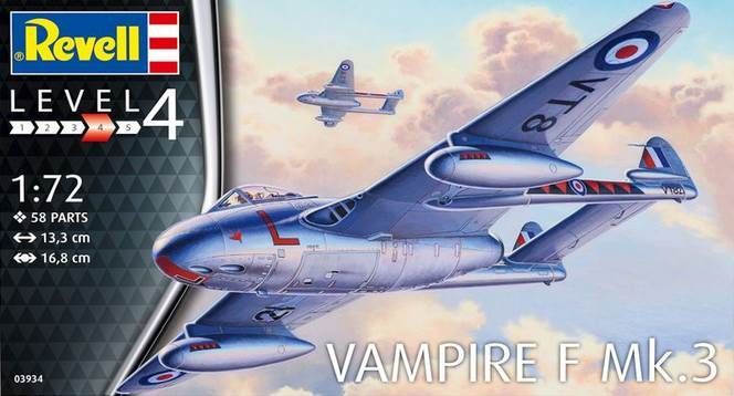 REVELL REV03934 1/72 Vampire F Mk.3 - ANGEBOT !!