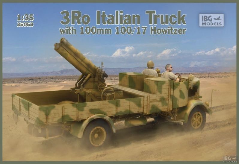 IBG IBG35053 1/35 3Ro Italian Truck w/ 100mm , 100/17 Howitzer - ANGEBOT !!