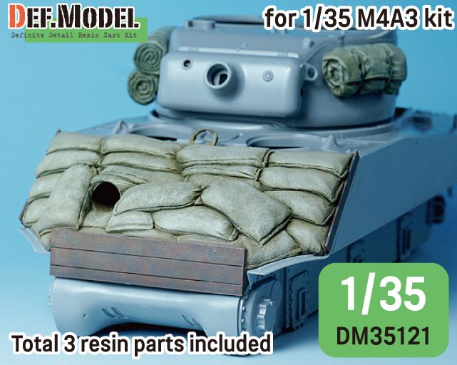 DEF MODEL DM35121 1/35 WWII US M4A2/A3 Sherman sandbag 47º front armour