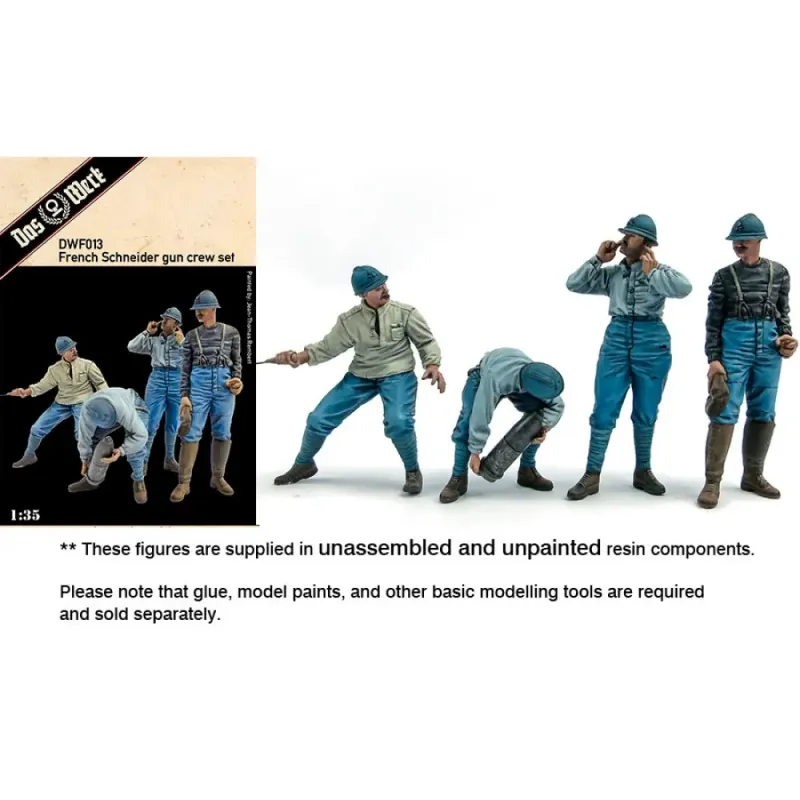 Das Werk DAWF013 1/35 French Schneider Gun Crew Set Das Werk DAWF013 1/35 French Schneider Gun Crew Set