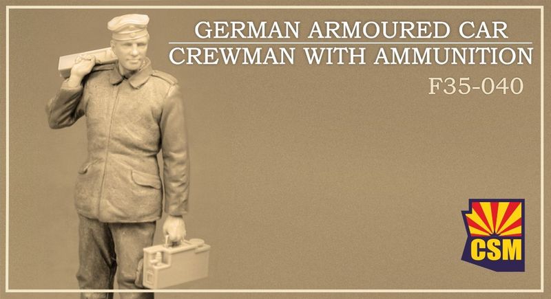 COPPERSTATE CSMF35040 1/35 German Armoured Car Crewman w/ Ammunition COPPERSTATE CSMF35040 1/35 German Armoured Car Crewman w/ Ammunition