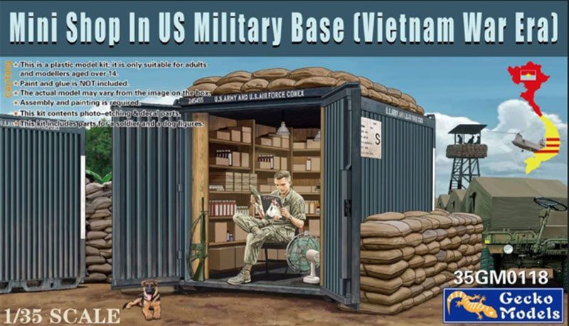 Gecko Models 35GM0118 1/35 Mini Shop in US Military Base ( Vietnam War Era )
