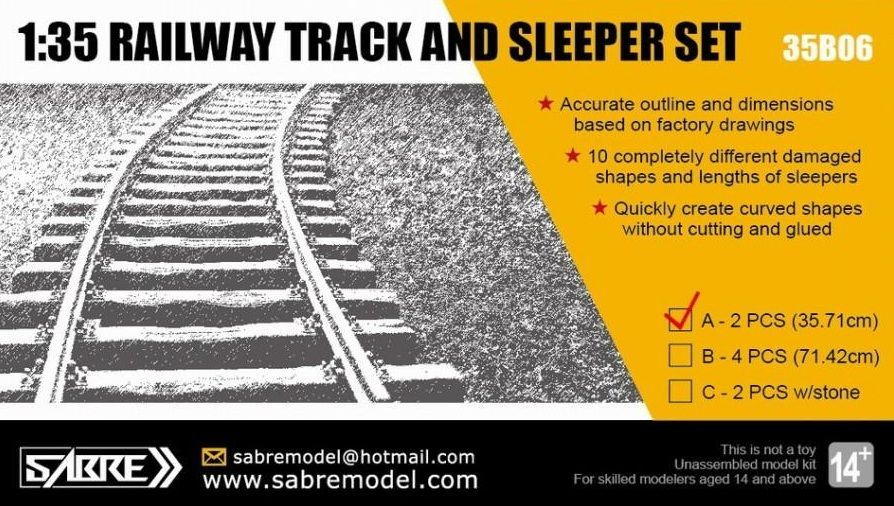 Sabre SA35B06 1/35 Railway Track set / Schienen Set ( 35,71 cm )