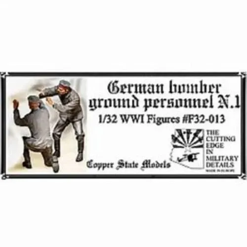 COPPERSTATE CSMF32013 1/32 WWI German Bomber Ground Personnel N.1  , 2 Fig.