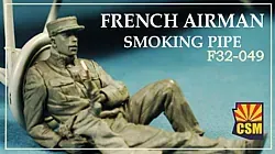COPPERSTATE CSMF32049 1/32 WWI French Airman Smoking Pipe