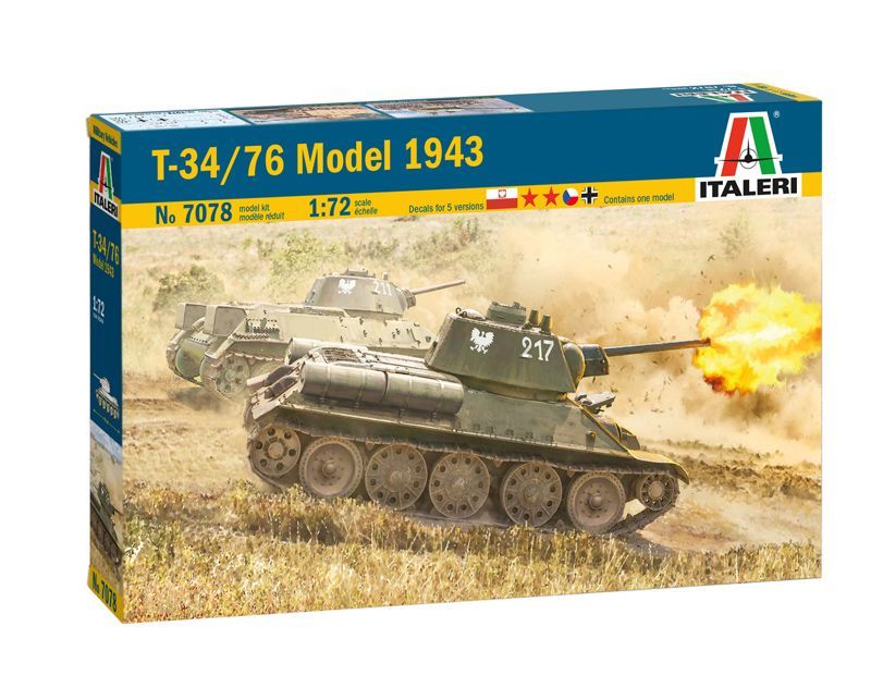 Italeri IT7078 1/72 T-34/76 Model 1943 Italeri IT7078 1/72 T-34/76 Model 1943