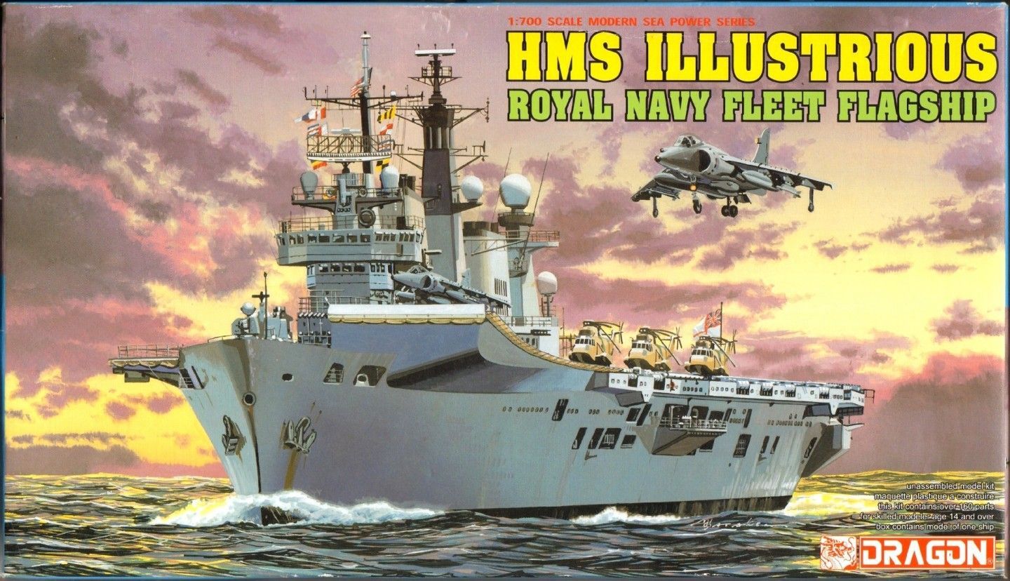 DRAGON DR7046 1/700 HMS Illustrious - Royal Navy Fleet Flagship
