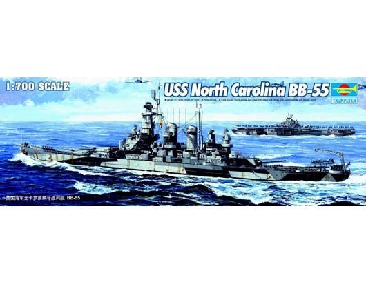 Trumpeter TR05734 1/700 USS North Carolina BB-55