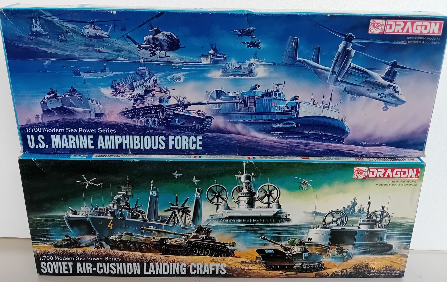 Dragon DR700XL 1/700 Seefahrzeuge (Schiffe, Landing Crafts ,usw.) - Konvolut bestehend aus 4 Bausätzen !!