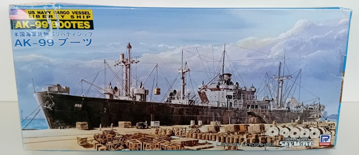 Sky Wave/PIT ROAD SWW043 + 055 1/700 US Navy Cargo Vessel Liberty Ship AK-99 Bootes + FFG-43 Thach & PHM-1 Pegasus Class includes Decal Spanish Navy Santa María Class  - 2er Set !!