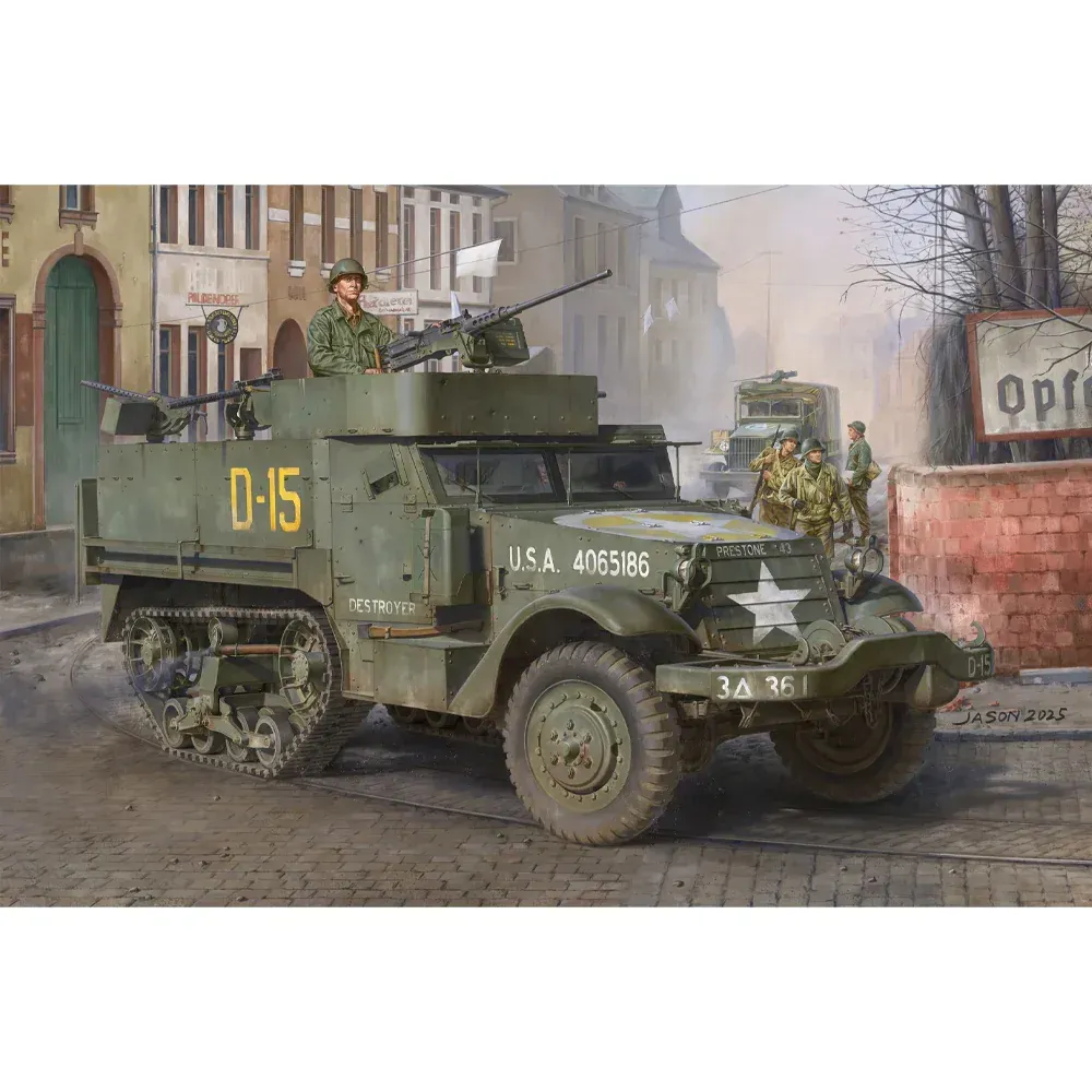 Andy's Hobby Headquarters AHHQ010 1/16 M3/M3A1 U.S. Halftrack 2 in 1 mit Figur