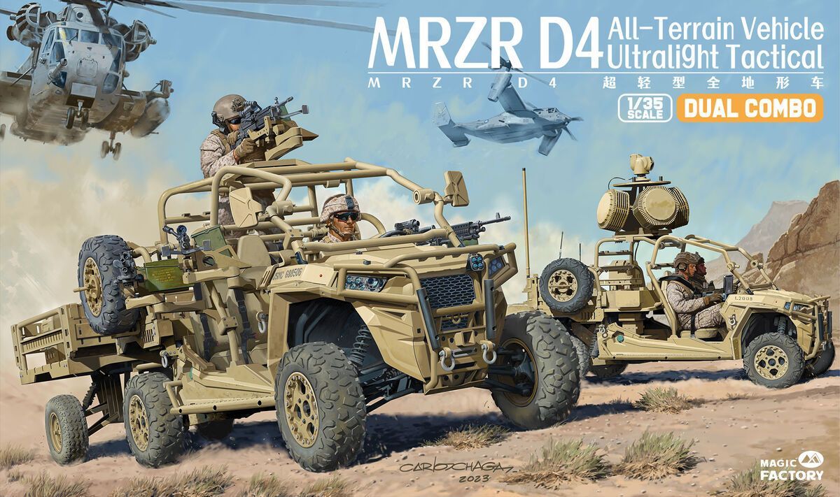 MAGIC FACTORY MAFA2005 1/35 MRZR D4 Ultralight Tactical All-Terrain Vehicle , Dual Combo !!