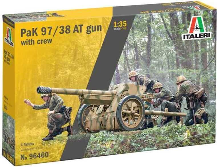 Italeri IT96460 1/72 German Pak 97/38 Panzerabwehrkanone mit Besatzung