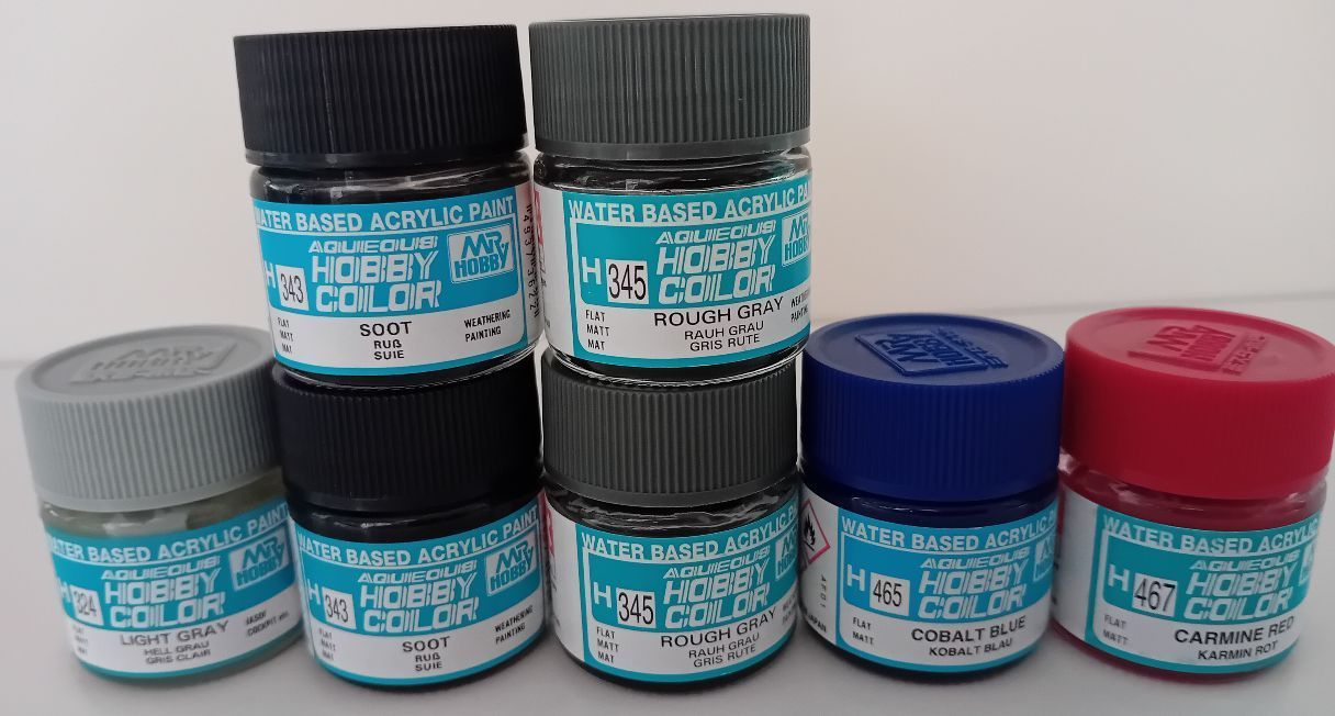 Mr.Hobby SET2 H324 , H343(2) , H345(2) , H465 , H467 - 7 Stück