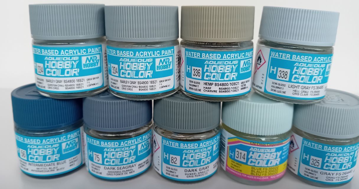Mr.Hobby SET6 H56 , H75 , H82 , H314 , H325 , H334(2) , H336 , H338 - 9 Stück