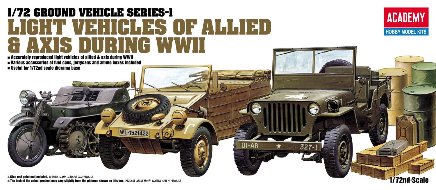 Academy 13416 1/72 Light Vehicles of Allied & Axis in WWII