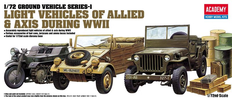 Academy 13416 1/72 Light Vehicles of Allied & Axis in WWII Academy 13416 1/72 Light Vehicles of Allied & Axis in WWII