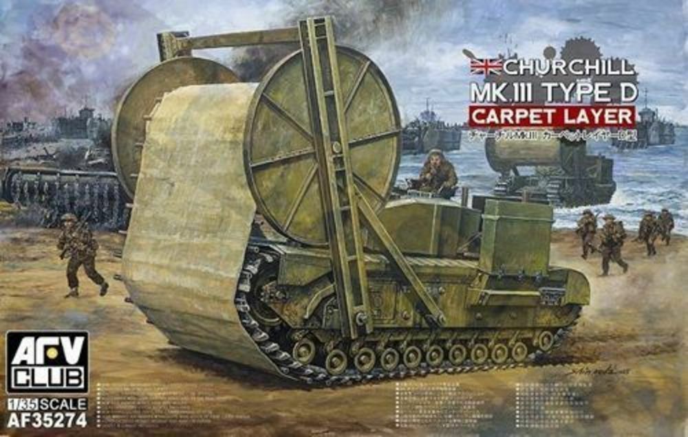 AFV CLUB AFV35274 1/35 British Churchill Mk III TLC Carpet Layer Type D One of Hobart's Funnies