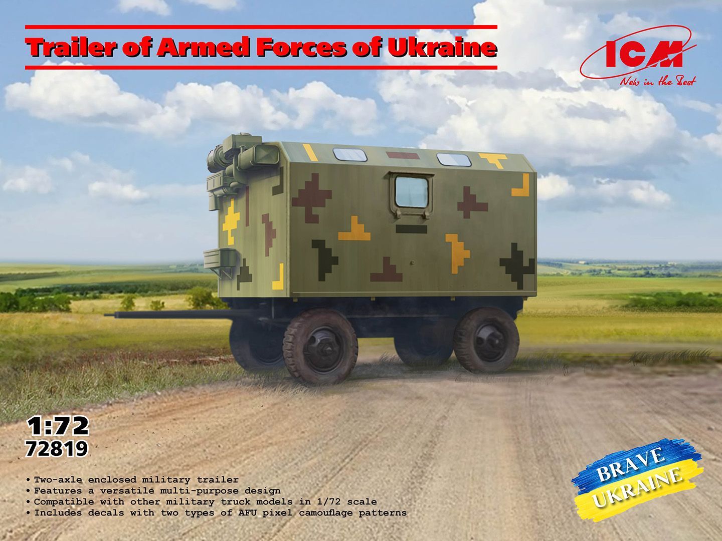 ICM ICM72819 1/72 Trailer of Armed Forces of Ukraine