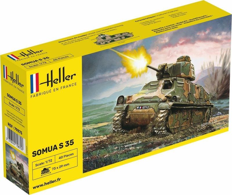HELLER HE79875 1/72 Somua S 35 HELLER HE79875 1/72 Somua S 35