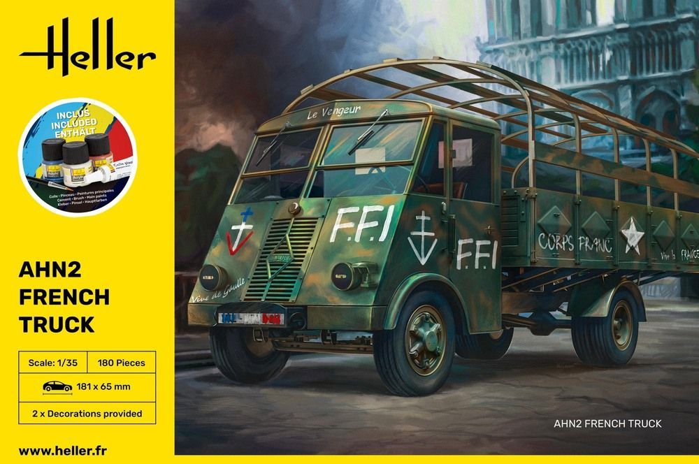HELLER HE30324 1/35 AHN2 French Truck - Starter KIT !!