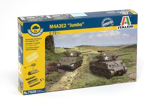 Italeri IT7520 1/72 WW.II M4A3E2 Sherman Italeri IT7520 1/72 WW.II M4A3E2 Sherman "Jumbo" Fast Assembly Kit