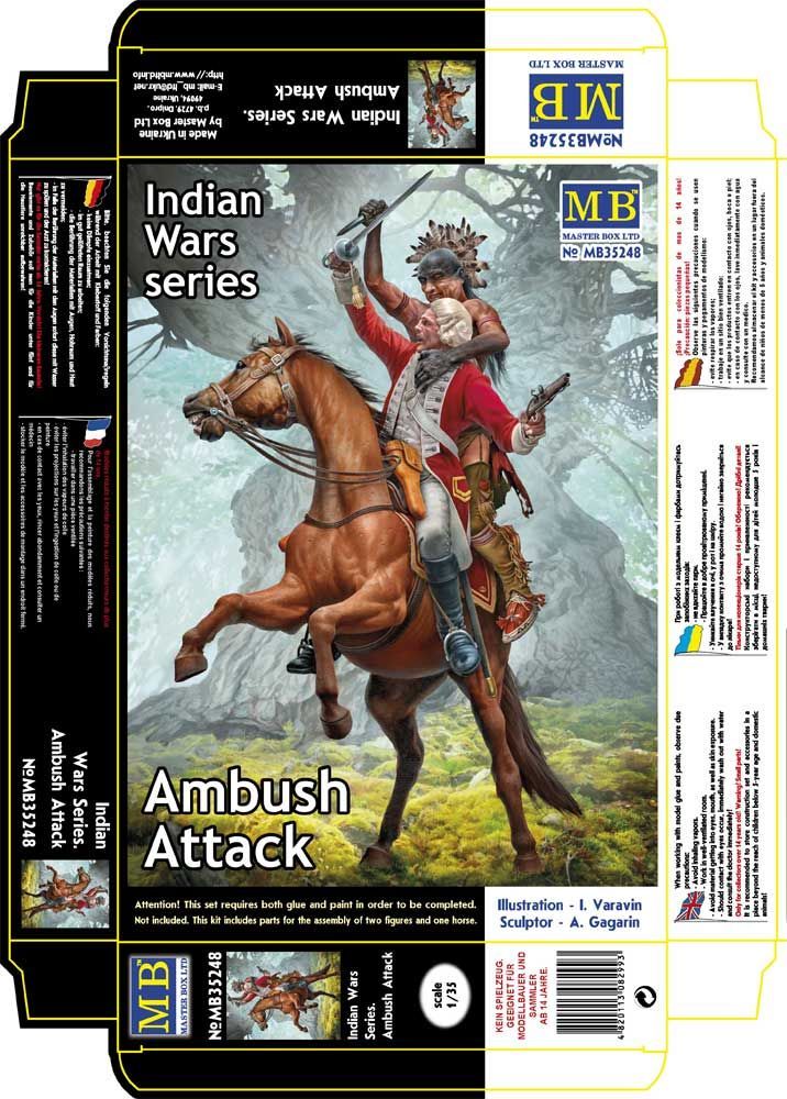 MASTER BOX MB35248 1/35 Indian Wars Series, 'Ambush Attack' MASTER BOX MB35248 1/35 Indian Wars Series, 'Ambush Attack'
