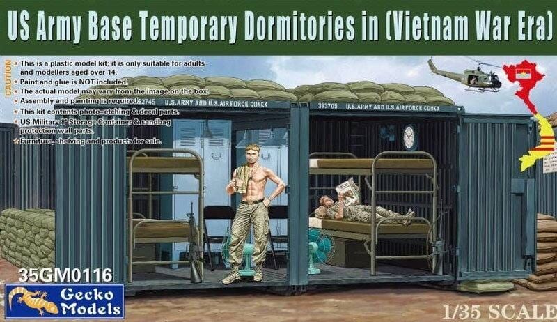 Gecko Models 35GM0116 1/35 US Army Base Temporary Dormitories in ( Vietnam War Era )