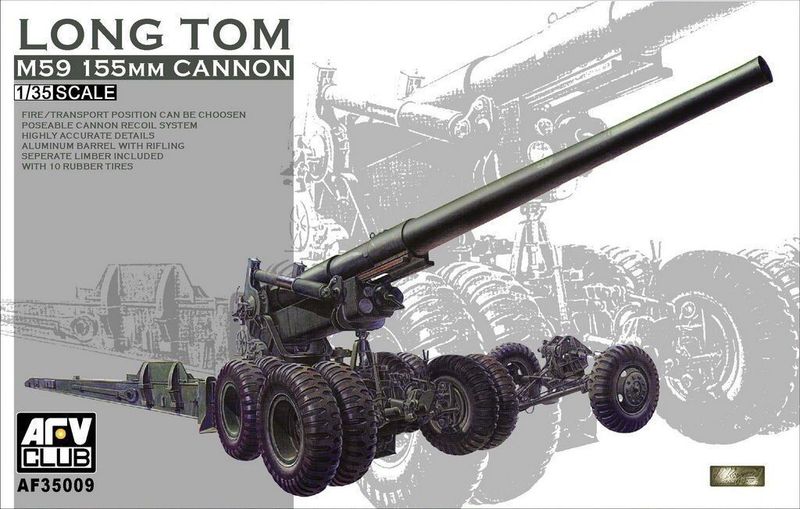 AFV CLUB AFV35009 1/35 M-59 155MM Cannon 'Long Tom'