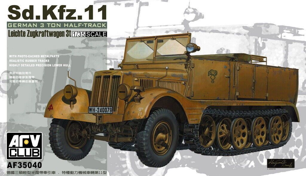 AFV CLUB AFV35040 1/35 German 3-Ton Half Track Sdkfz 11