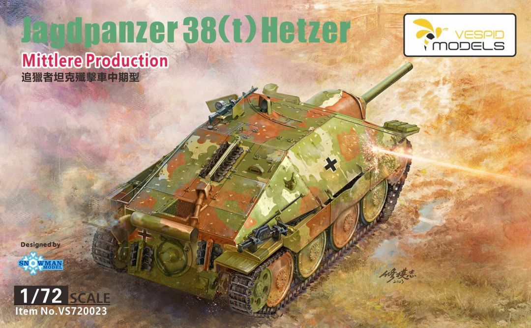 VESPID VS720023 1/72 Jagdpanzer 38(t) Hetzer - Mittlere Prod. VESPID VS720023 1/72 Jagdpanzer 38(t) Hetzer - Mittlere Prod.